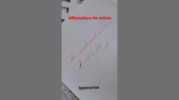 affirmations in spencerian script #Shorts  #calligraphy #penmanship