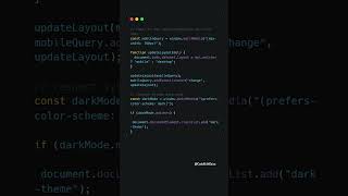 Use matchMedia instead of resize listeners #javascript #coding #shorts