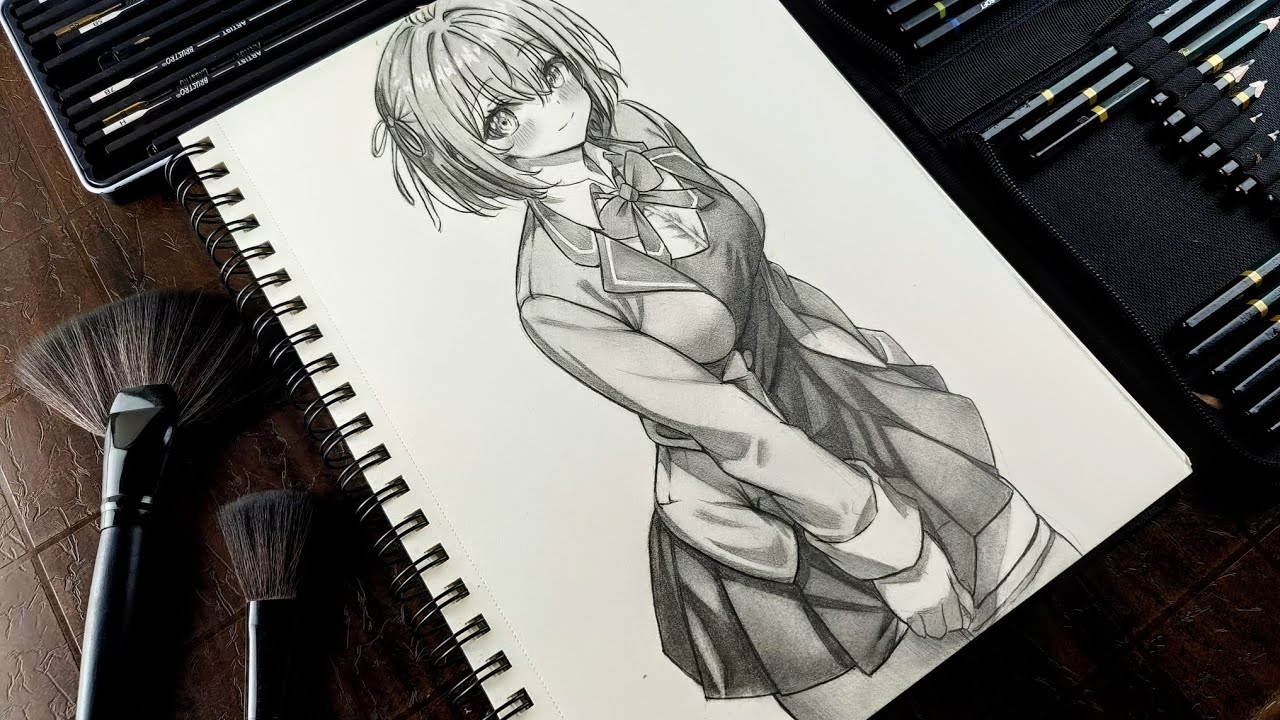 Alya Drawing Tutorial / Step By Step / Anime Girl Drawing Half Body