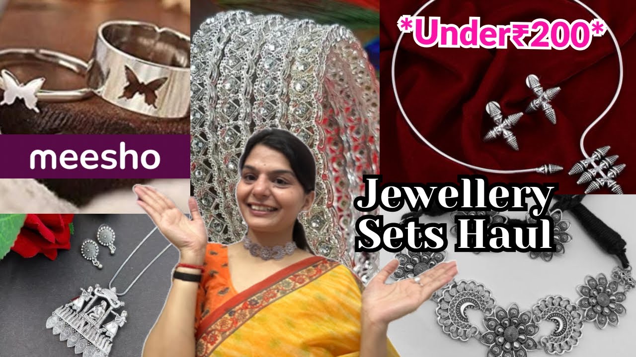 ₹29₹195 Meesho 💕 Jewellery Sets Haul Unbelievable price 😳 Under ₹200