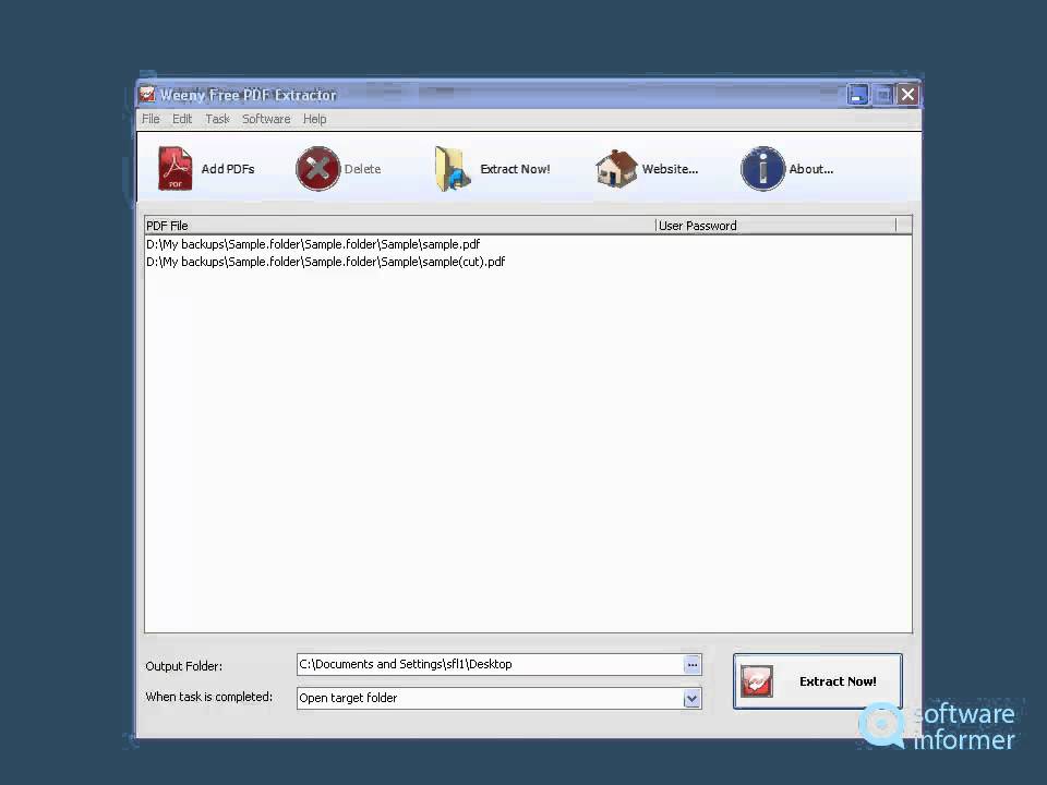 Weeny free pdf extractor demonstration youtube