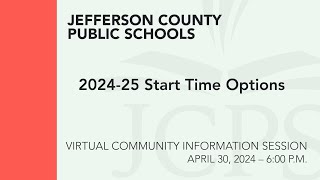 JCPS Virtual Community Information Session