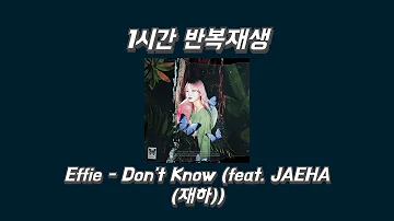 [1시간 반복재생] Effie - Don't Know (feat. JAEHA (재하))