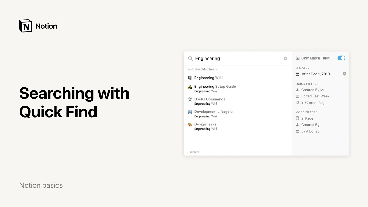 Searching with Quick Find - YouTube