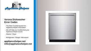 Verona Dishwasher Error Codes