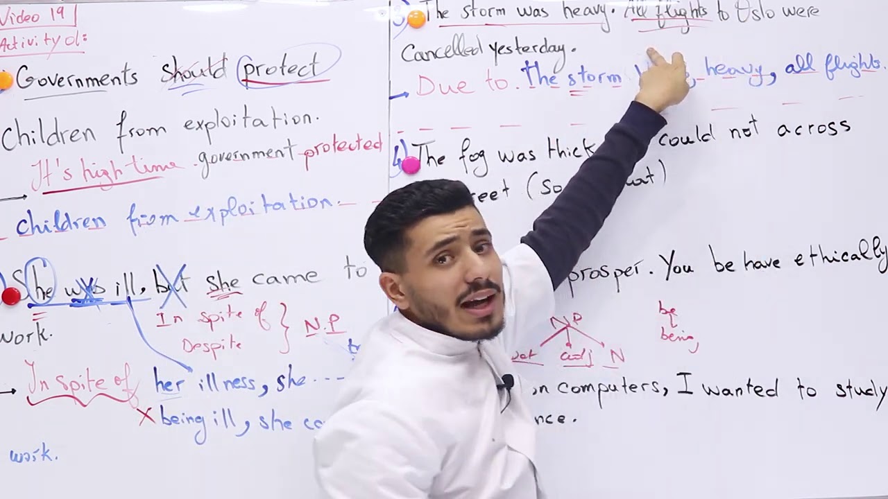 18#_الانجليزية -جميع الشعب _تمارين لي مراجعة بعض القواعد