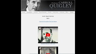 Carroll Quigley 1974 Interview with Rudy Maxa of the Washington Post
