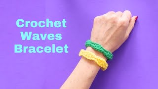Crochet Waves Friendship Bracelet | Crochet for Beginners | Crochet for Kids