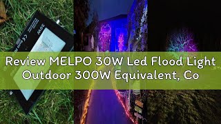 Review MELPO 30W Led Flood Light Outdoor 300W Equivalent, Color Changing RGB Lights with Remote, 120