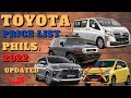 TOYOTA PRICE LIST PHILIPPINES 2022 - Auto Presyo