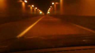 Highway 77 Tunnel outside of Wytheville at night going northbound