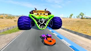 Epic Escape Form Lightning Mcqueen Vs Head Eater Monster Car Horror