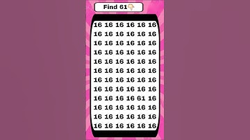 Find the number 61 #quiz #quiztime #puzzlegame #numberpuzzle
