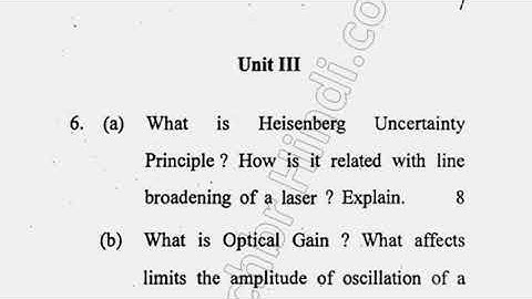 2019 MSc Physics 3rd Sem Laser & Spectroscopy Question Paper