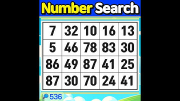 Number Search #536 If you get them all right, you’re the king of concentration!【Match | brain game 】