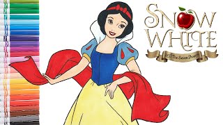 Disney Princess Snow White Coloring Book Page | Coloring with markers Disney Princess Snow White Coloring Book Page | Coloring with markers
