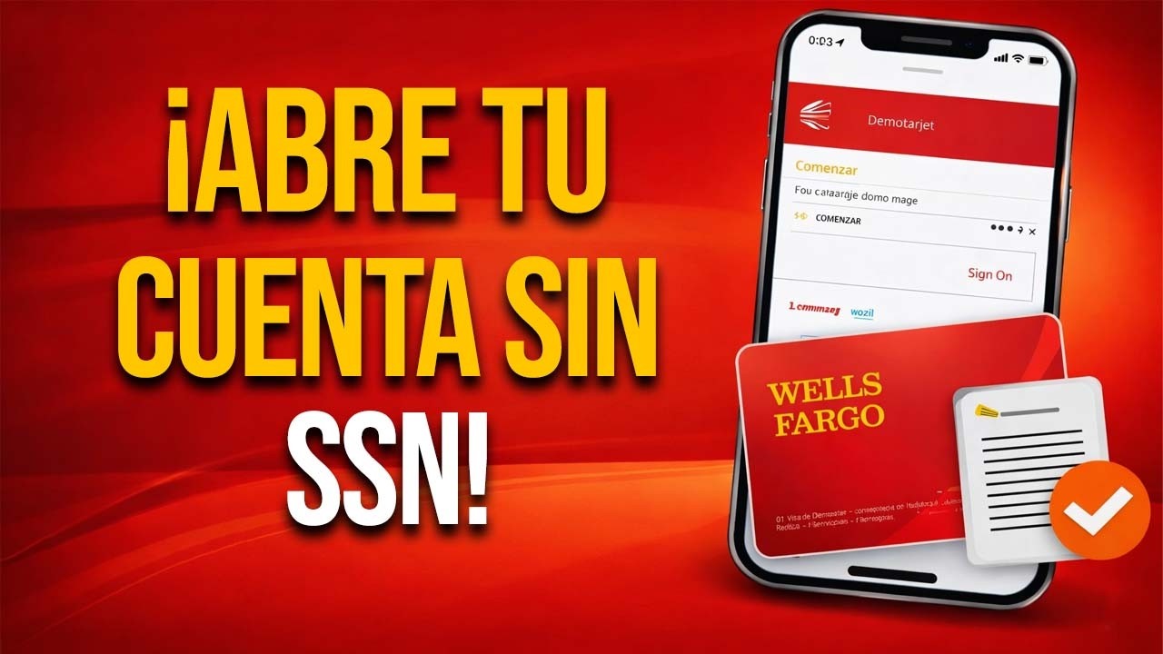 Abre tu cuenta en Wells Fargo sin Seguro Social