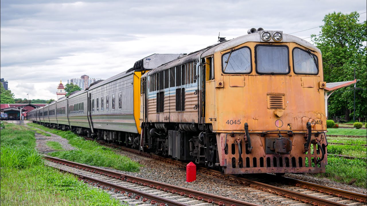 คุณปู่ GE 4045 ทำสับเปลี่ยนตู้โดยสารย่านสถานีเชียงใหม่ | รวมคลิปรถไฟไทย Thai train compilation