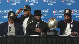Love, Thompson & JR Smith Interupt LeBron's Postgame Press Conference | Lets Go Cavs