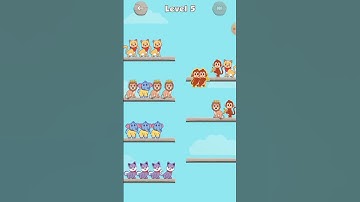 Animal Sort Puzzle Level 5 - Pet Sort Game All Levels Gameplay Solution #Shorts