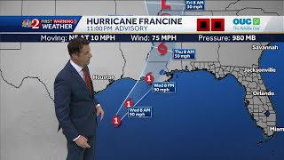 Tracking Hurricane Francine as it approaches Louisiana