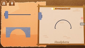 Chigiri paper novice level 7 walkthrough - headphone