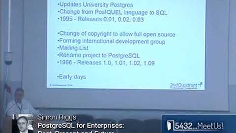 Simon Riggs - PostgreSQL for Enterprises