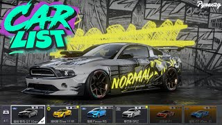 Need For Speed Mobile Car List And Customization