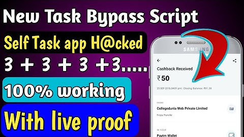 New Paytm Earning Application | New Self Task Application Task Bypass Scripts | New Earning App |