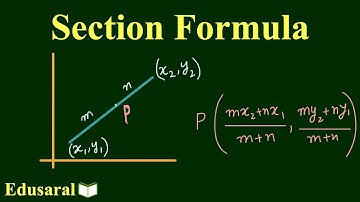Section Formula for Internal and External Division | Basic Geometry Concept | IITJEE | Edusaral