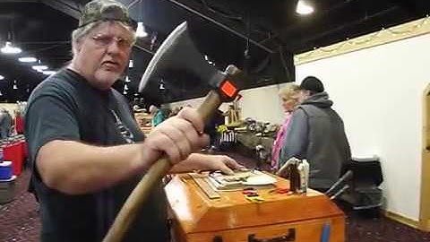 Sharpening a Battle Ax, Sharpening Hatchet, Sharpening throwing axes/ Block knife sharpener