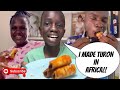 AUNTIE CHRISTINE- NASIRA ANG MUKHA SA TURON?!! | UGANDANS TRY TURON FOR THE FIRST TIME| PINOY SNACK