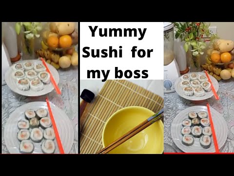 Quickie simple way making yummy Sushi for my bosses Quickie simple way making yummy Sushi for my bosses