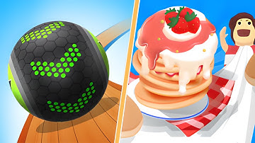 Going Balls Speedrun vs Pancake Run Funny Android iOS Gameplay Walkthrough 4K Nr 33