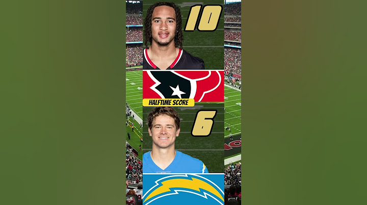 Houston Texans vs Los Angeles Chargers HALFTIME SCORE #houston #texas #la #chargers #nfl #2025 #fyp
