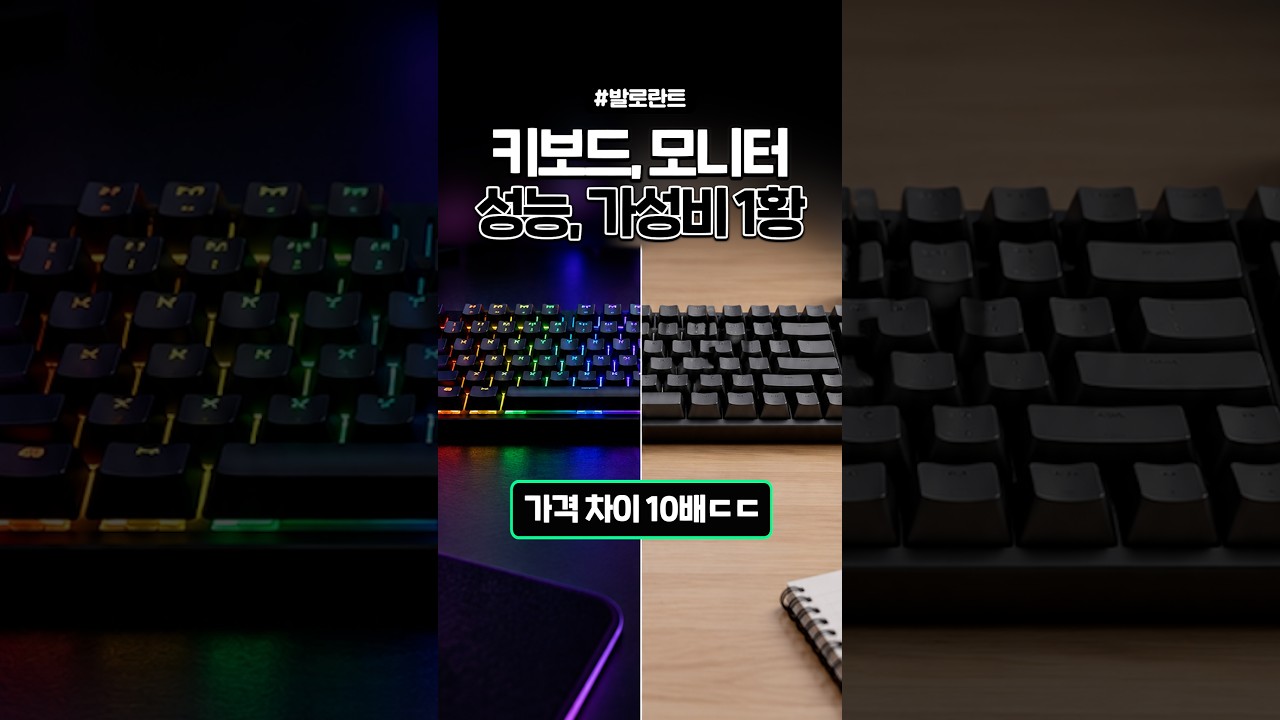 키보드, 모니터 각각 성능 1황과 가성비 1황 제품은 무엇일까?