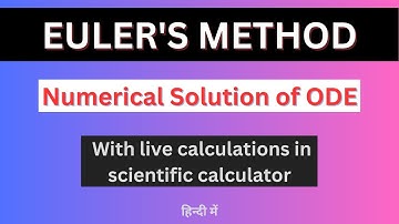 Euler Method | Solution Of ODE By Numerical Method #numericalanalysis #euler