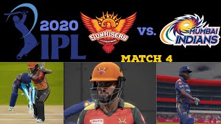 Srh vs mi - ipl 2020 match 4 highlights | highest chase? cricket 19