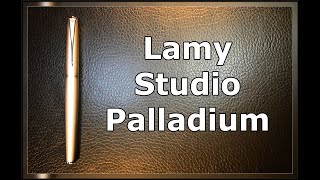 Lamy Studio Palladium (colored) 14K Oblique Medium Fountain Pen Unboxing and Review 2021