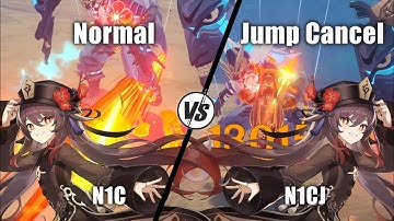 Hu Tao Jump Cancel vs Normal Combos | Genshin Impact