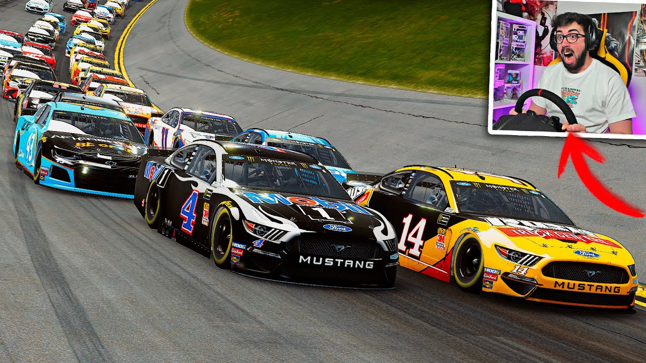 PILOTANDO NASCAR POR PRIMERA VEZ *Con Volante* | Nascar Heat 5