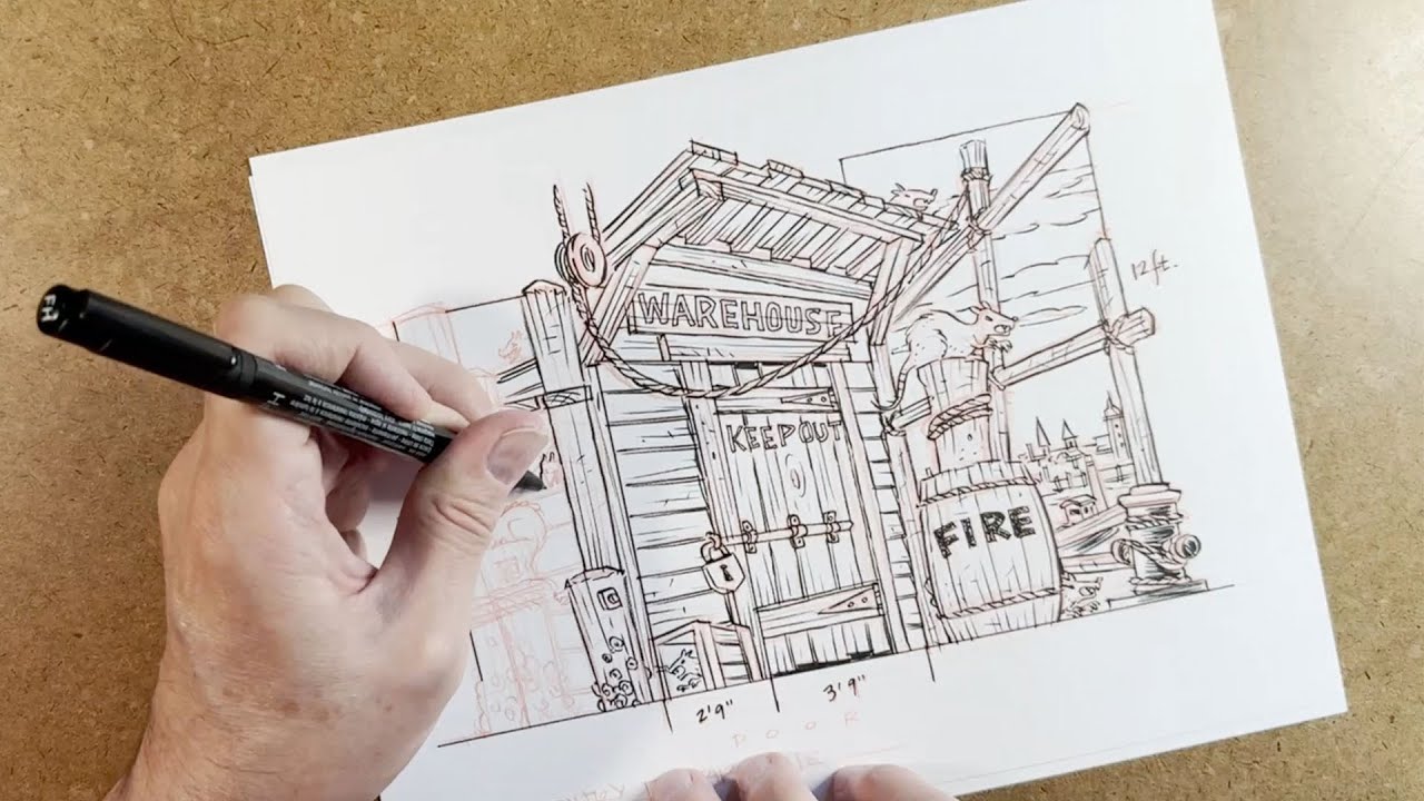 MR TOAD 1955: Inking Redline Sketch