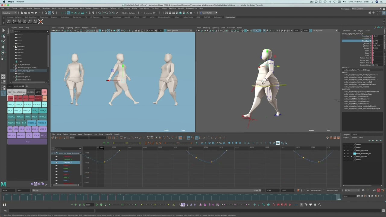 Progressive Walk Cycle Using AnimBot