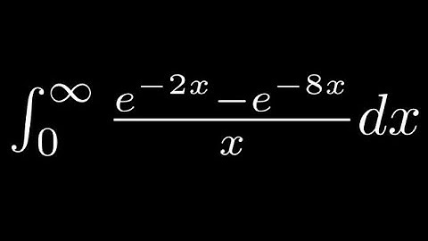 Feynman integration example 2 -  Integral of (e^(-4x) - e^(-8x))/x from 0 to Infinity