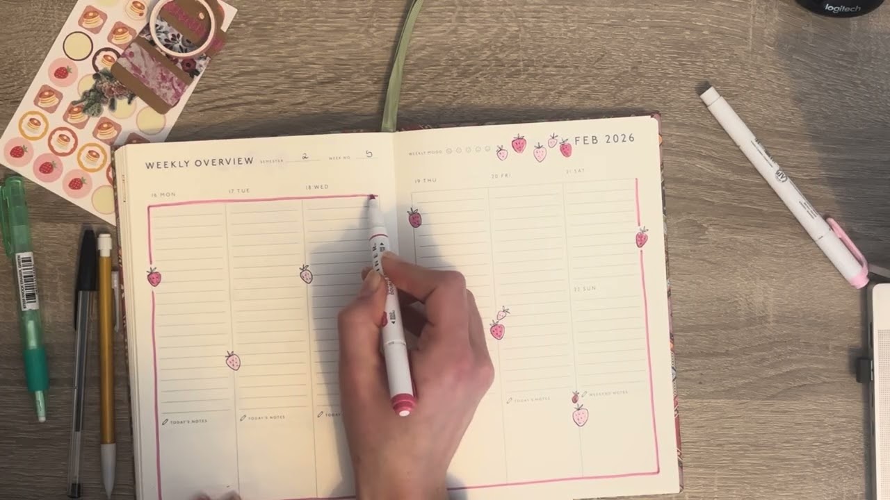 ASMR: plan with me (whispered voiceover) 