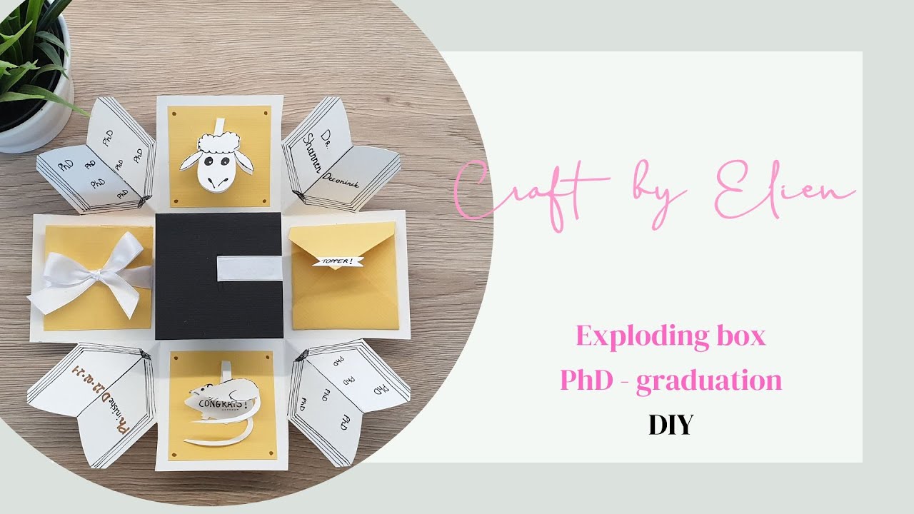 Exploding box PhD I Graduation card I DIY - YouTube
