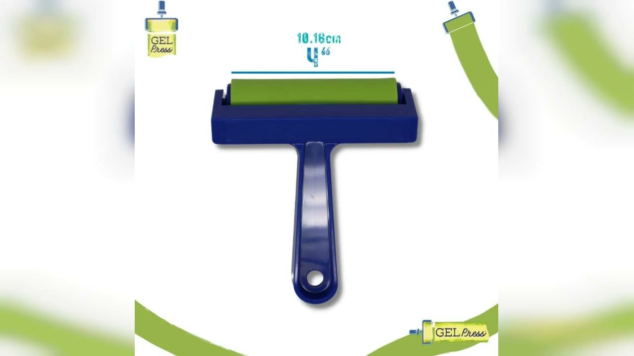 Overview: 4-Inch Gel Press Rubber Brayer - for Printmaking, Scrapbooking, Paper Crafts, Home Dec...