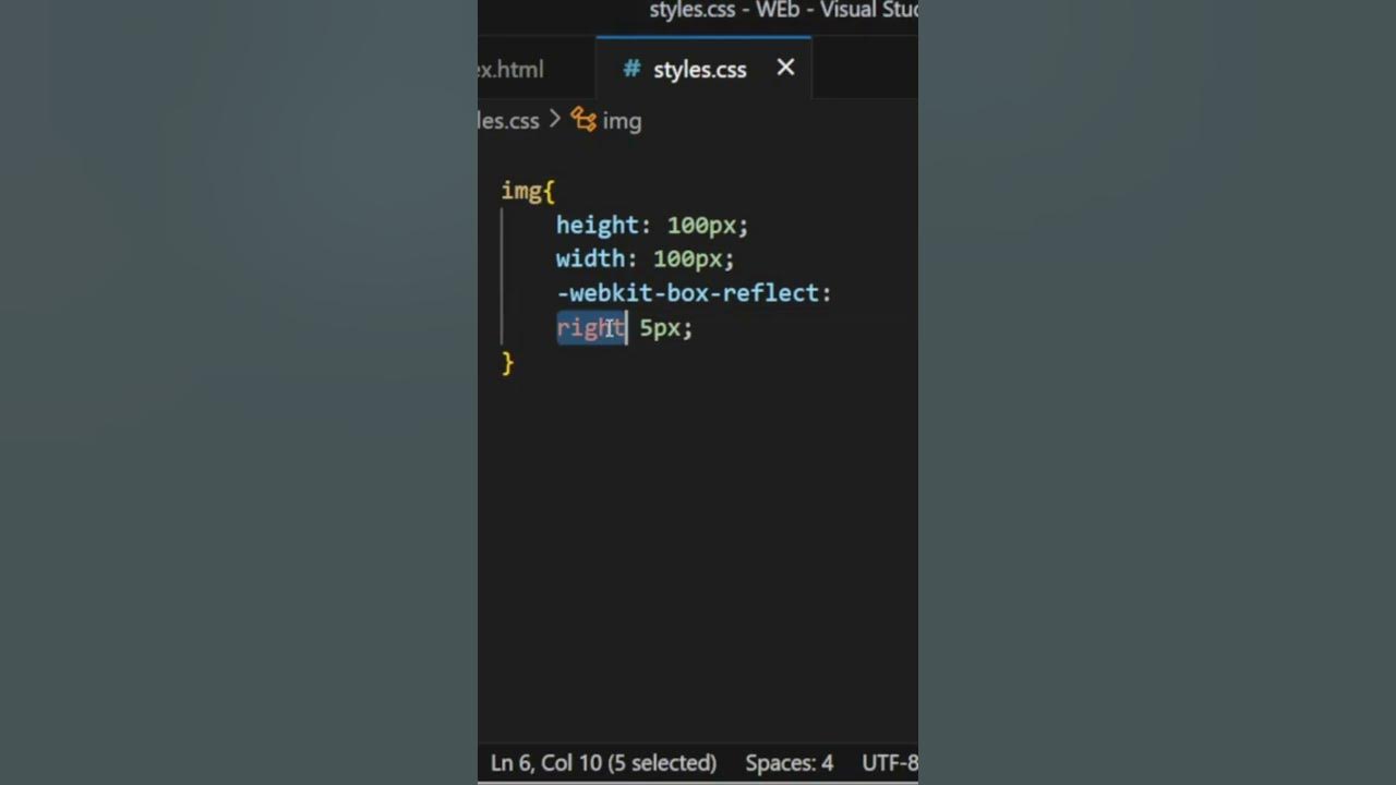 Css image reflection using webkit box reflect property css shorts 