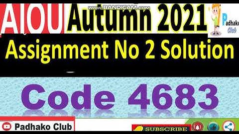 ⏩ AIOU Code 4683 Solved Assignment No.2 Autumn 2021 || Level: MSc sociology
