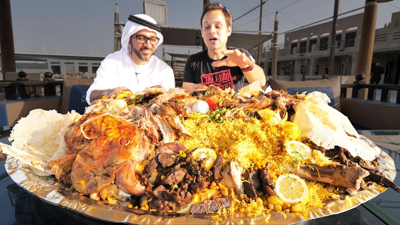 Dubai Food - RARE Camel Platter - WHOLE Camel w/ Rice + Eggs - Traditional Emirati Cuisine in UAE! | The Food Ranger